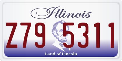 IL license plate Z795311