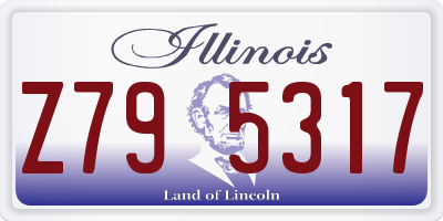 IL license plate Z795317