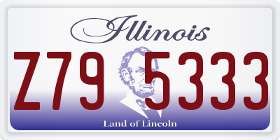 IL license plate Z795333