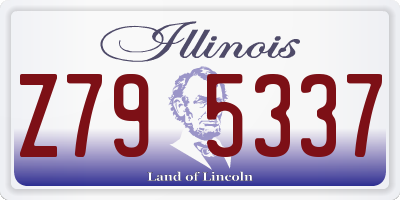 IL license plate Z795337