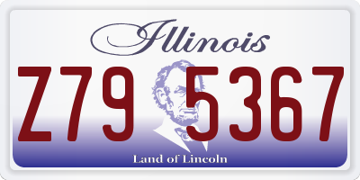 IL license plate Z795367