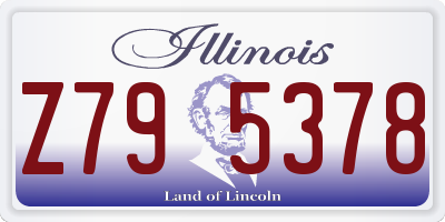 IL license plate Z795378