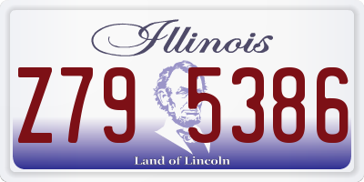IL license plate Z795386