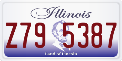IL license plate Z795387