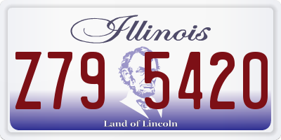 IL license plate Z795420