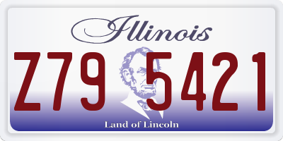 IL license plate Z795421