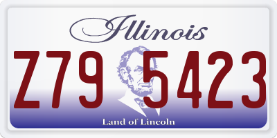 IL license plate Z795423