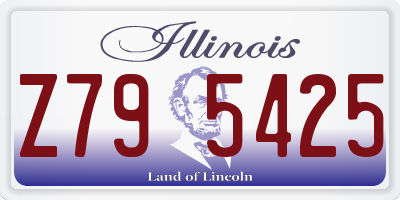 IL license plate Z795425