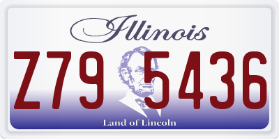 IL license plate Z795436