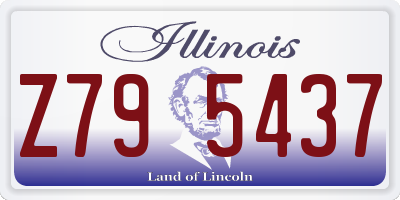 IL license plate Z795437