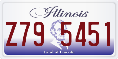 IL license plate Z795451