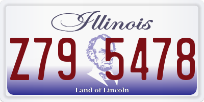 IL license plate Z795478