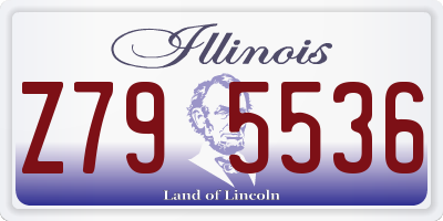 IL license plate Z795536