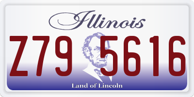 IL license plate Z795616