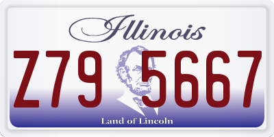 IL license plate Z795667