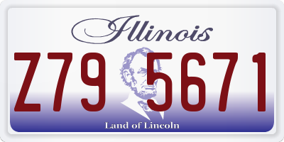 IL license plate Z795671