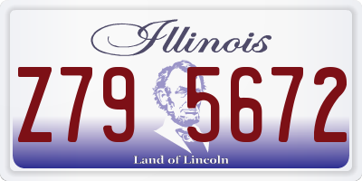 IL license plate Z795672
