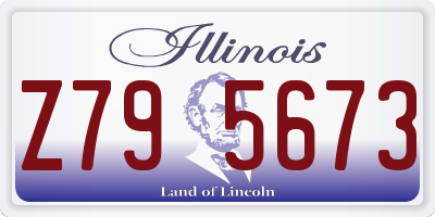 IL license plate Z795673