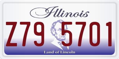 IL license plate Z795701