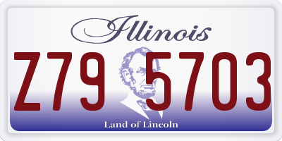 IL license plate Z795703