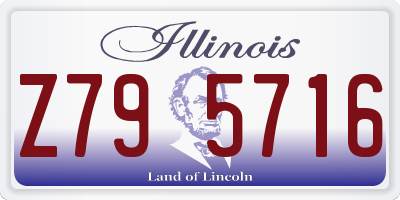 IL license plate Z795716
