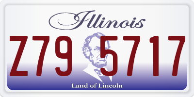 IL license plate Z795717