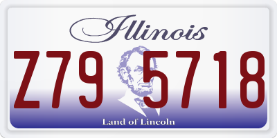 IL license plate Z795718