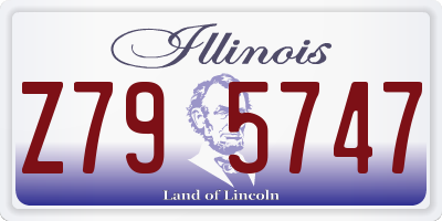 IL license plate Z795747