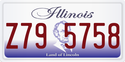 IL license plate Z795758