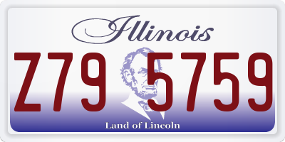 IL license plate Z795759