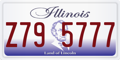 IL license plate Z795777