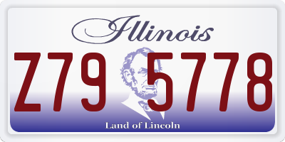 IL license plate Z795778