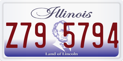 IL license plate Z795794