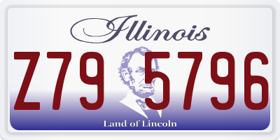 IL license plate Z795796