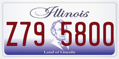 IL license plate Z795800
