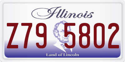 IL license plate Z795802