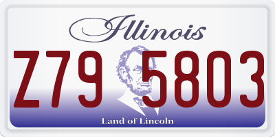 IL license plate Z795803