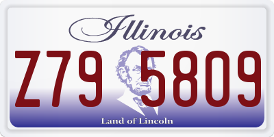 IL license plate Z795809