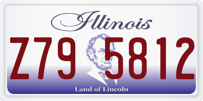 IL license plate Z795812