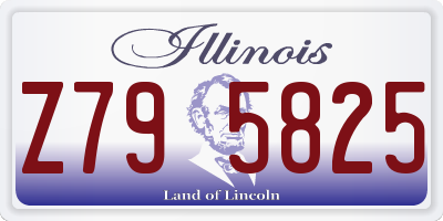 IL license plate Z795825
