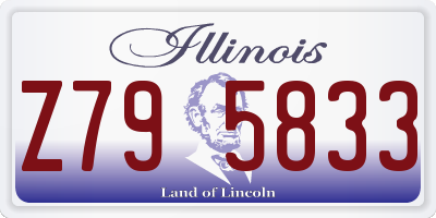 IL license plate Z795833