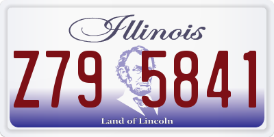 IL license plate Z795841