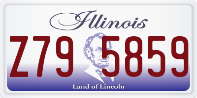 IL license plate Z795859