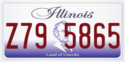 IL license plate Z795865