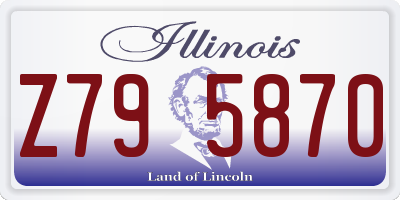 IL license plate Z795870