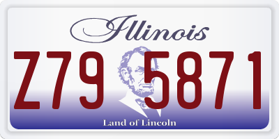 IL license plate Z795871