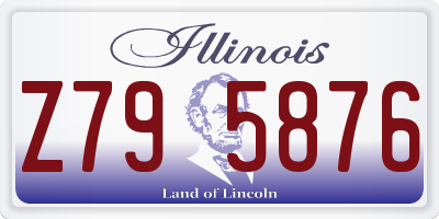 IL license plate Z795876