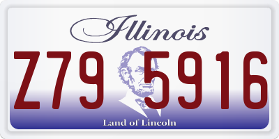 IL license plate Z795916