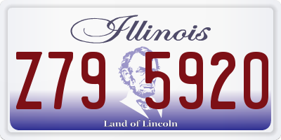 IL license plate Z795920