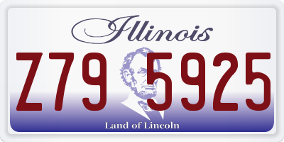 IL license plate Z795925